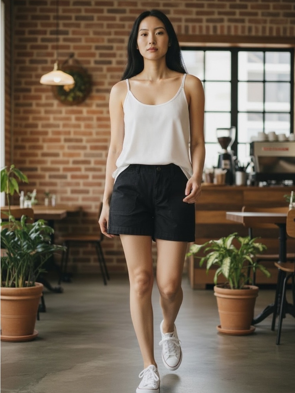 Dockers Women stitched Cargo Short Classic Black shorts